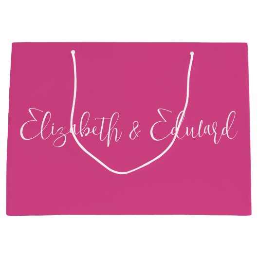 Grote cadeautas - Roze en witte tekst (Voorkant)