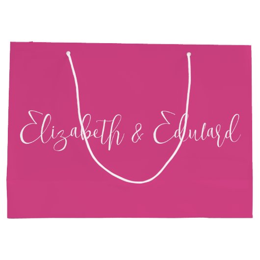 Grote cadeautas - Roze en witte tekst (Achterkant)