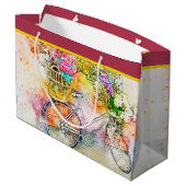 Grote cadeautas voor fietsen en bloemen (Achterkant Gekanteld)