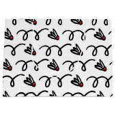 Grote cadeautassen met een schattig pennetjespatro groot cadeauzakje (Voorkant)