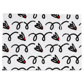 Grote cadeautassen met een schattig pennetjespatro groot cadeauzakje (Achterkant)