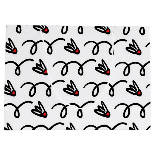 Grote cadeautassen met een schattig pennetjespatro groot cadeauzakje (Achterkant)