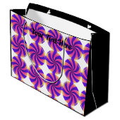 Grote cadeautassen met zwarte tekst Tote tas Groot Cadeauzakje (Achterkant Gekanteld)