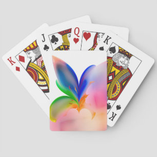 Grote cadeauverpakking met strik pokerkaarten