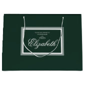 Grote cadeazaktas van smaragdgroen groot cadeauzakje (Voorkant)