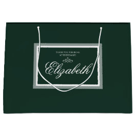 Grote cadeazaktas van smaragdgroen groot cadeauzakje