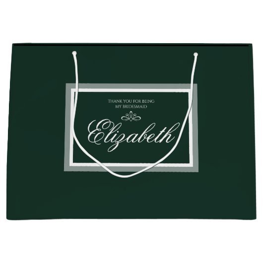 Grote cadeazaktas van smaragdgroen groot cadeauzakje (Voorkant)