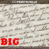 GROTE - Calligrafische handgeschreven achtergrond Tissuepapier