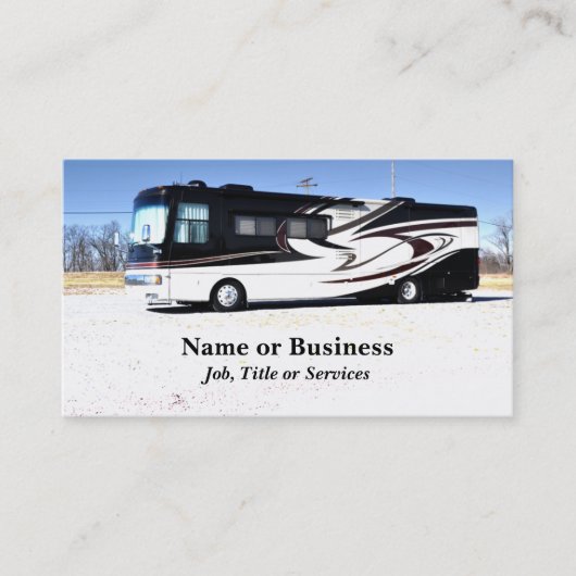 grote camper of recreatievoertuig visitekaartje (Voorkant)