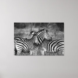 Grote Canvas - Afrikaanse Zebra's