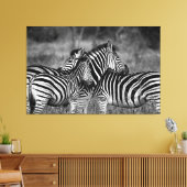 Grote Canvas - Afrikaanse Zebra's (Insitu (Woonkamer))