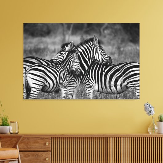 Grote Canvas - Afrikaanse Zebra's (Insitu (Woonkamer))