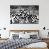 Grote Canvas - Afrikaanse Zebra's (Insitu (Slaapkamer))