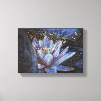 Grote Canvas bloem Muurkunst sprankelend decor bla Afdruk