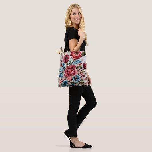 Grote Canvas Canvas tas voor Vrouwen, Rits Handtas (Op model)