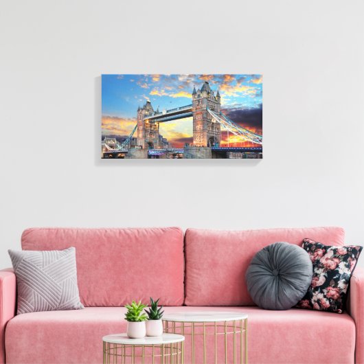 Grote canvas - London Tower Bridge (Insitu (Woonkamer))
