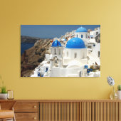 Grote Canvas Print - Santorini Griekenland (Insitu (Woonkamer))