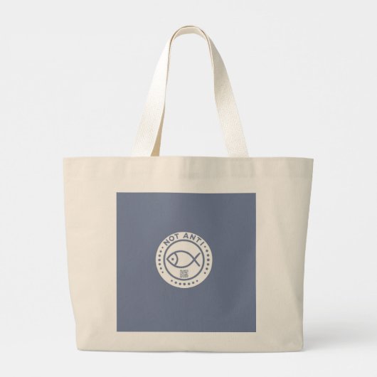 Grote Canvas tas Blauw Niet Anti Vis (Achterkant)