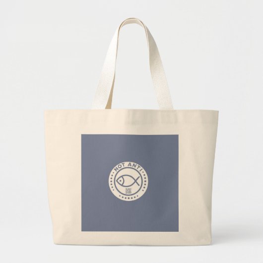 Grote Canvas tas Blauw Niet Anti Vis (Voorkant)