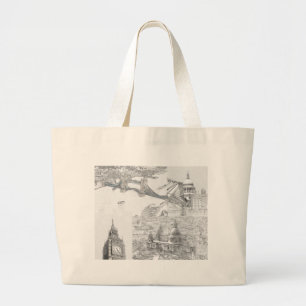 Grote Canvas tas - Icons van Londen