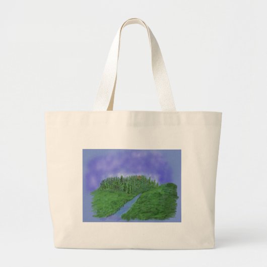 Grote canvas tas in Hill & Stream (Voorkant)