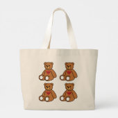 Grote canvas tas – Knuffelbeer (Achterkant)