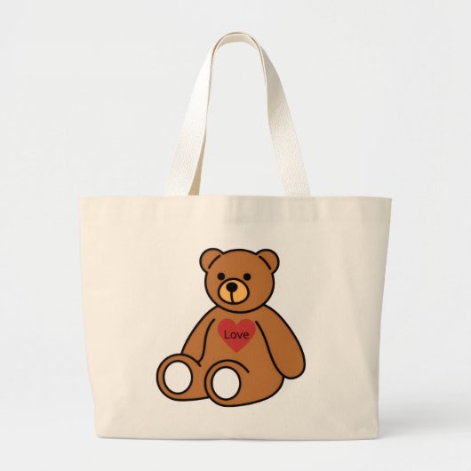Grote canvas tas – Knuffelbeer (Voorkant)
