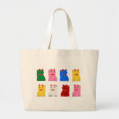 Grote Canvas tas maneki neko (Voorkant)