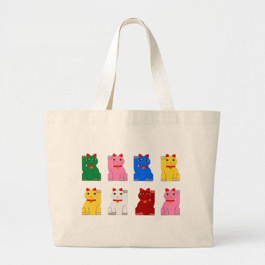 Grote Canvas tas maneki neko (Voorkant)