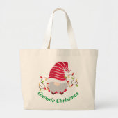 Grote Canvas tas met kerstmis Gnomie (Voorkant)