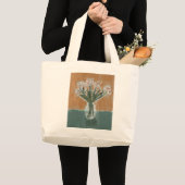 Grote Canvas tas met Roze Tulpen Schilderen (Voorkant (product))