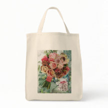 Grote Canvas tas met Rozen en champagne