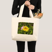 Grote canvas tas van bijen en andelion (Voorkant (product))