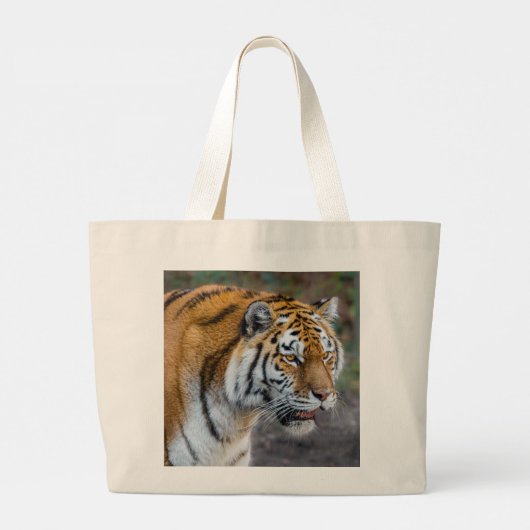 Grote canvas tas van de tijger (Achterkant)