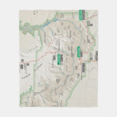 Grote Canyon-kaartdeken Fleece Deken (Voorkant)