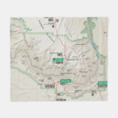 Grote Canyon-kaartdeken Fleece Deken (Voorkant (Horizontaal))