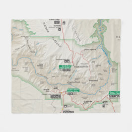 Grote Canyon-kaartdeken Fleece Deken