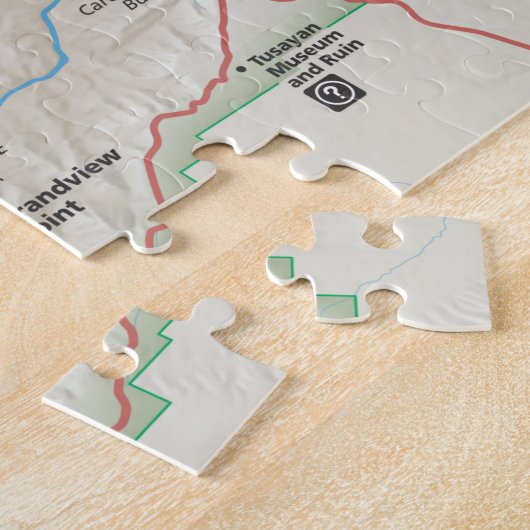 Grote Canyon-kaartpuzzel Legpuzzel (Zijkant)