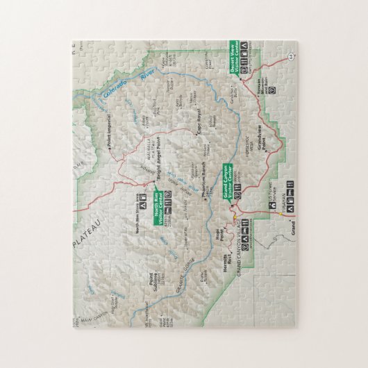 Grote Canyon-kaartpuzzel Legpuzzel (Verticaal)