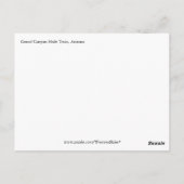 Grote Canyon Pakmuildieren op het pad Briefkaart (Achterkant)