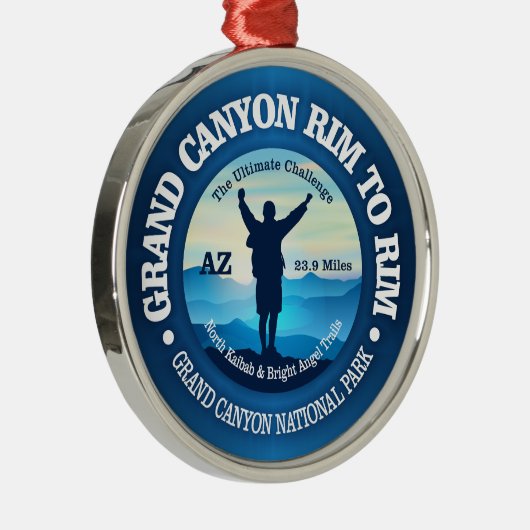 Grote Canyon Rim tot Rim (V) Metalen Ornament (Rechts)