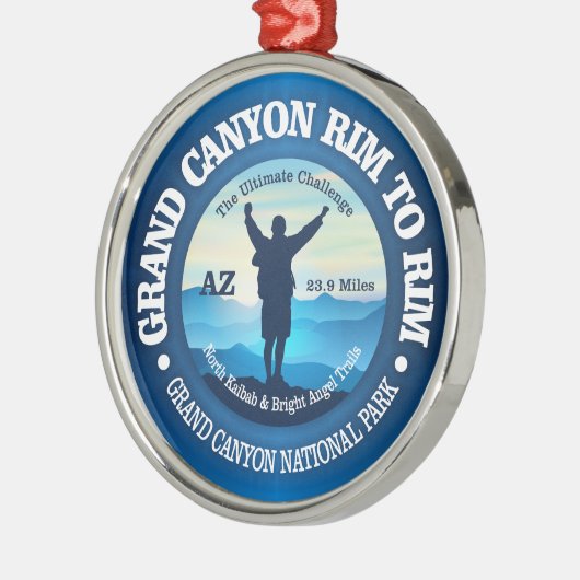 Grote Canyon Rim tot Rim (V) Metalen Ornament (Links)