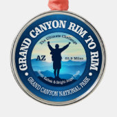 Grote Canyon Rim tot Rim (V) Metalen Ornament (Voorkant)