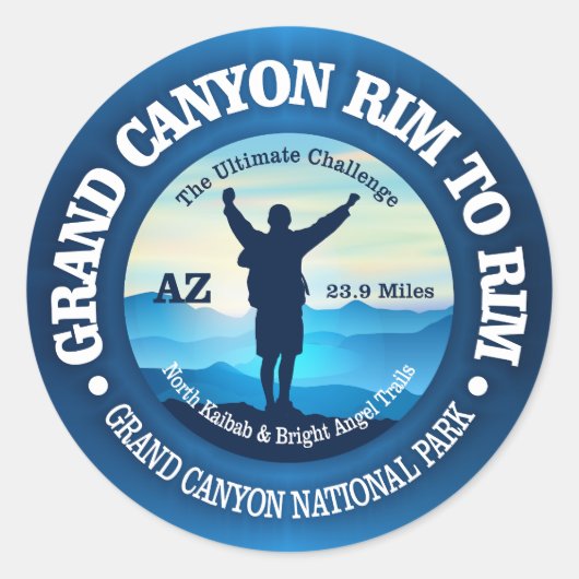Grote Canyon Rim tot Rim (V) Ronde Sticker (Voorkant)