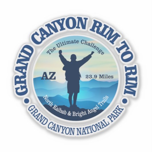 Grote Canyon Rim tot Rim (V) Sticker (Voorkant)