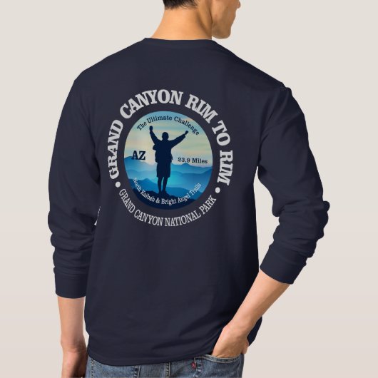 Grote Canyon Rim tot Rim (V) T-shirt (Achterkant)