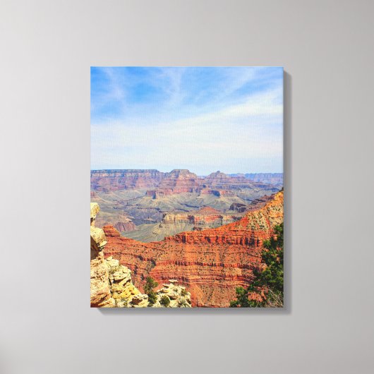 Grote Canyon Rode Rotslagen Canvas Afdruk (Voorkant)