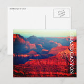 grote canyon rode zonsondergang briefkaart (Voorkant / Achterkant)