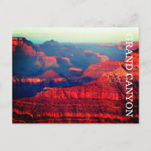 grote canyon rode zonsondergang briefkaart