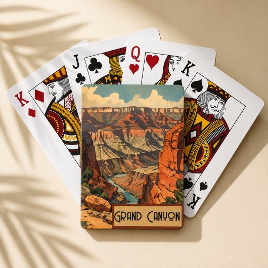 Grote Canyon Vintage Zuidwest Landschap Pokerkaarten